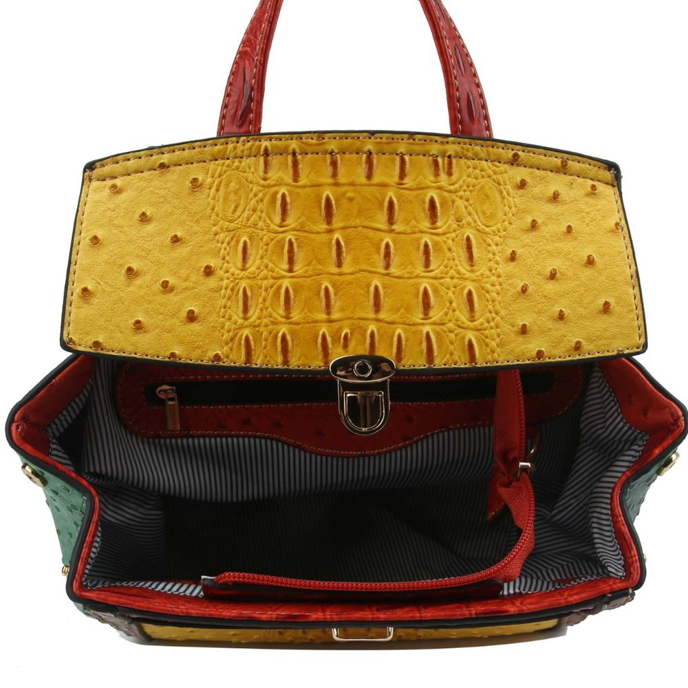 Colorful Embossed Fashion Backpack Purse for Women - Picture 3 of 3